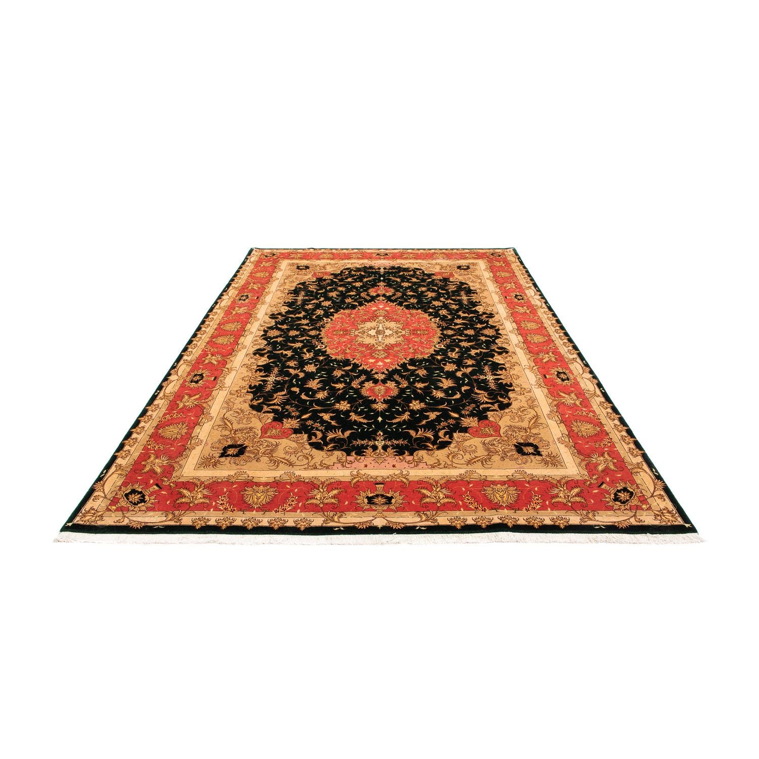 Alfombra Persa - Tabriz - Real - 300 x 198 cm - azul oscuro