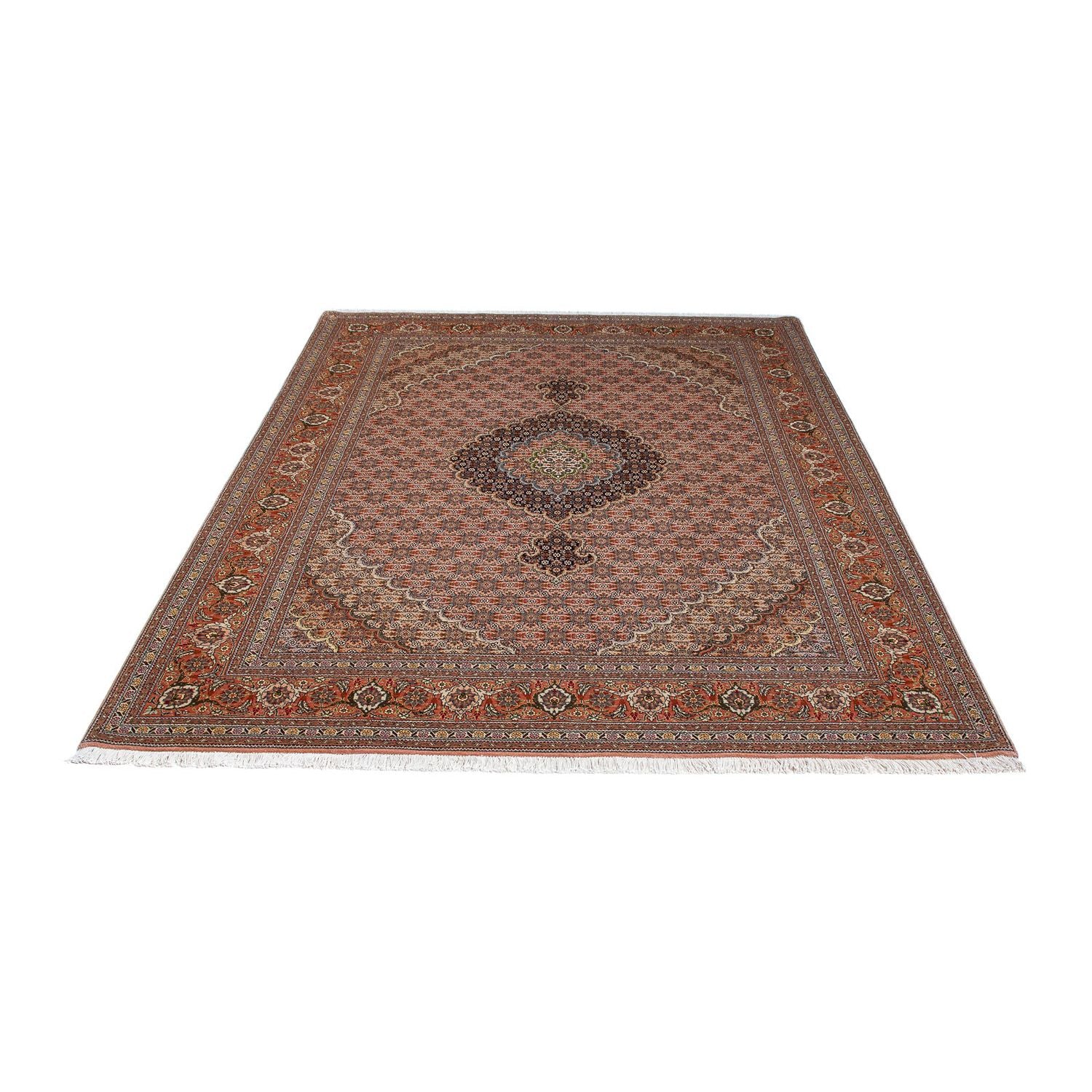 Alfombra persa - Tabriz - 204 x 151 cm - marrón claro
