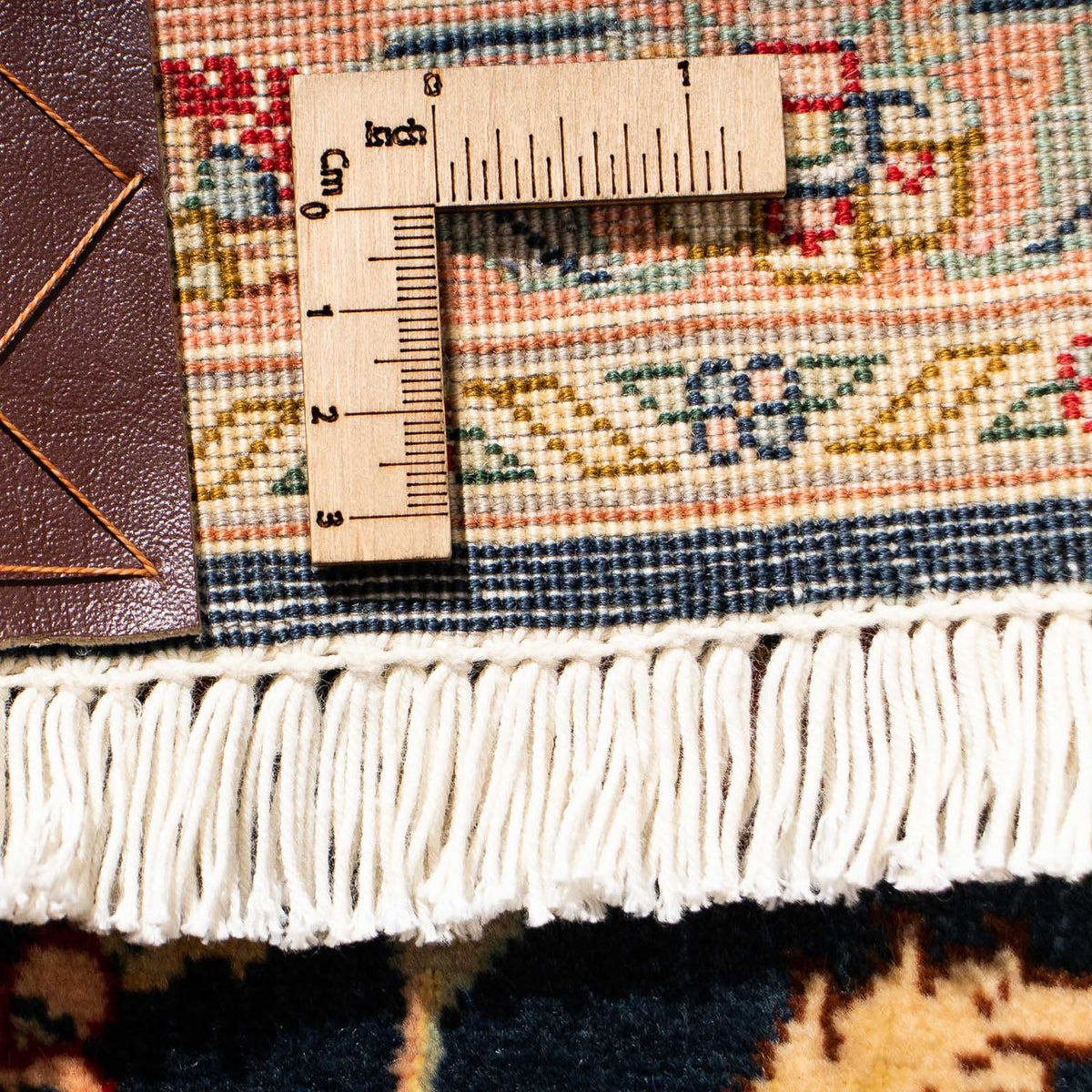 Alfombra de pasillo Alfombra Persa - Tabriz - Real - 300 x 66 cm - azul oscuro