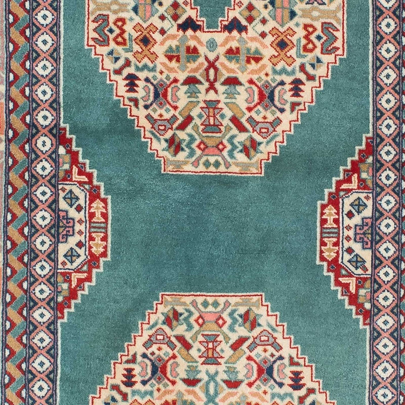 Alfombra de pasillo Alfombra Persa - Tabriz - Real - 187 x 70 cm - turquesa