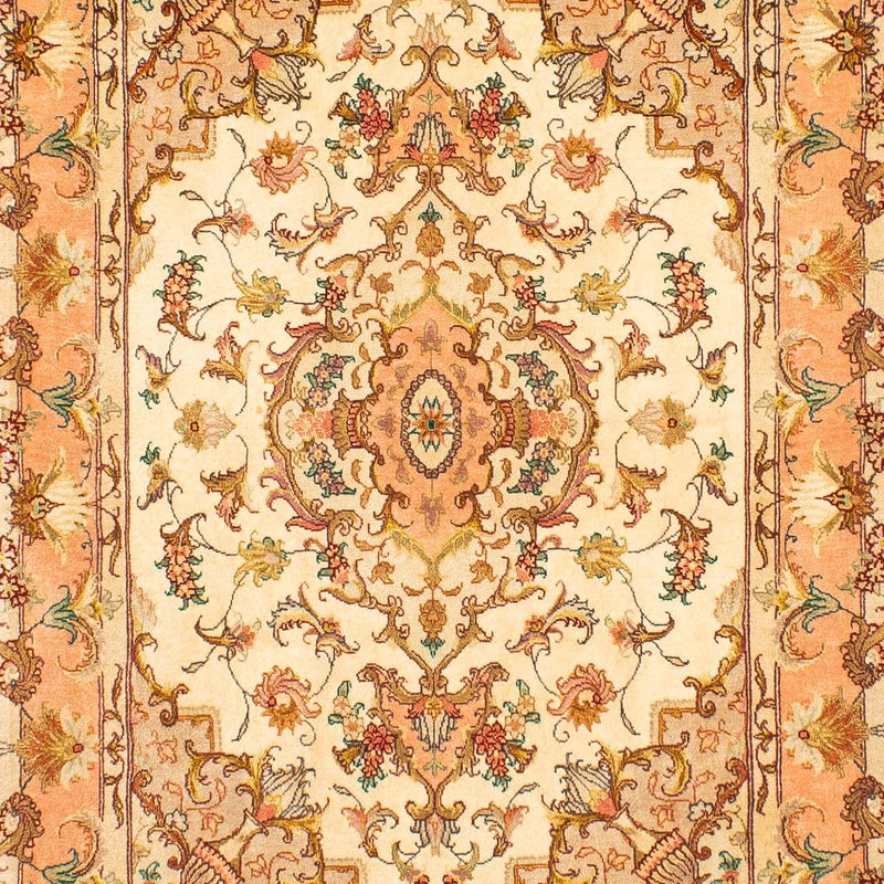 Alfombra de pasillo Alfombra Persa - Tabriz - Real - 314 x 87 cm - marrón claro