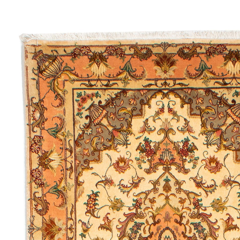 Alfombra de pasillo Alfombra Persa - Tabriz - Real - 314 x 87 cm - marrón claro