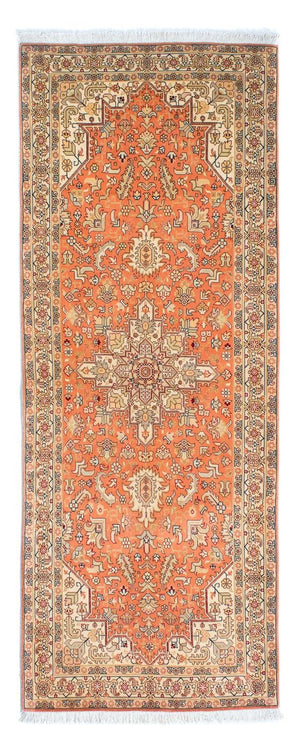 Alfombra de pasillo Alfombra Persa - Tabriz - Real - 216 x 80 cm - óxido