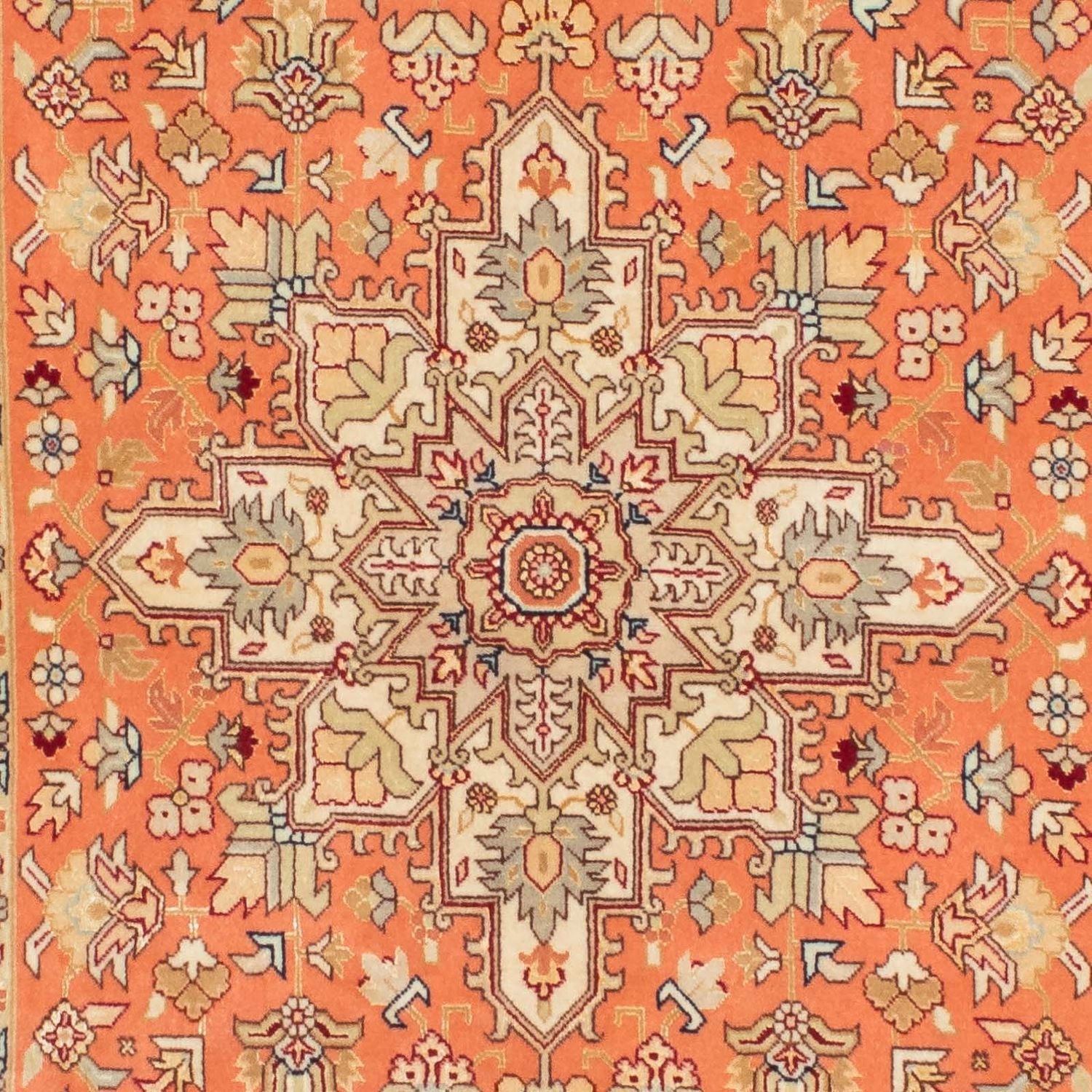 Alfombra de pasillo Alfombra Persa - Tabriz - Real - 216 x 80 cm - óxido