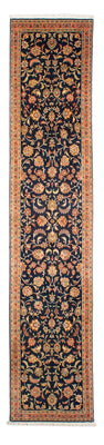 Alfombra de pasillo Alfombra Persa - Tabriz - Real - 292 x 66 cm - azul oscuro