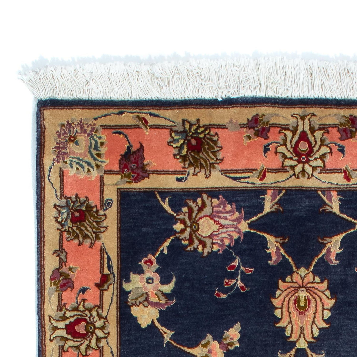 Alfombra de pasillo Alfombra Persa - Tabriz - Real - 198 x 75 cm - azul oscuro