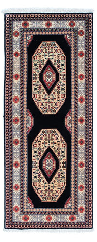 Alfombra de pasillo Alfombra Persa - Tabriz - Real - 188 x 74 cm - azul oscuro