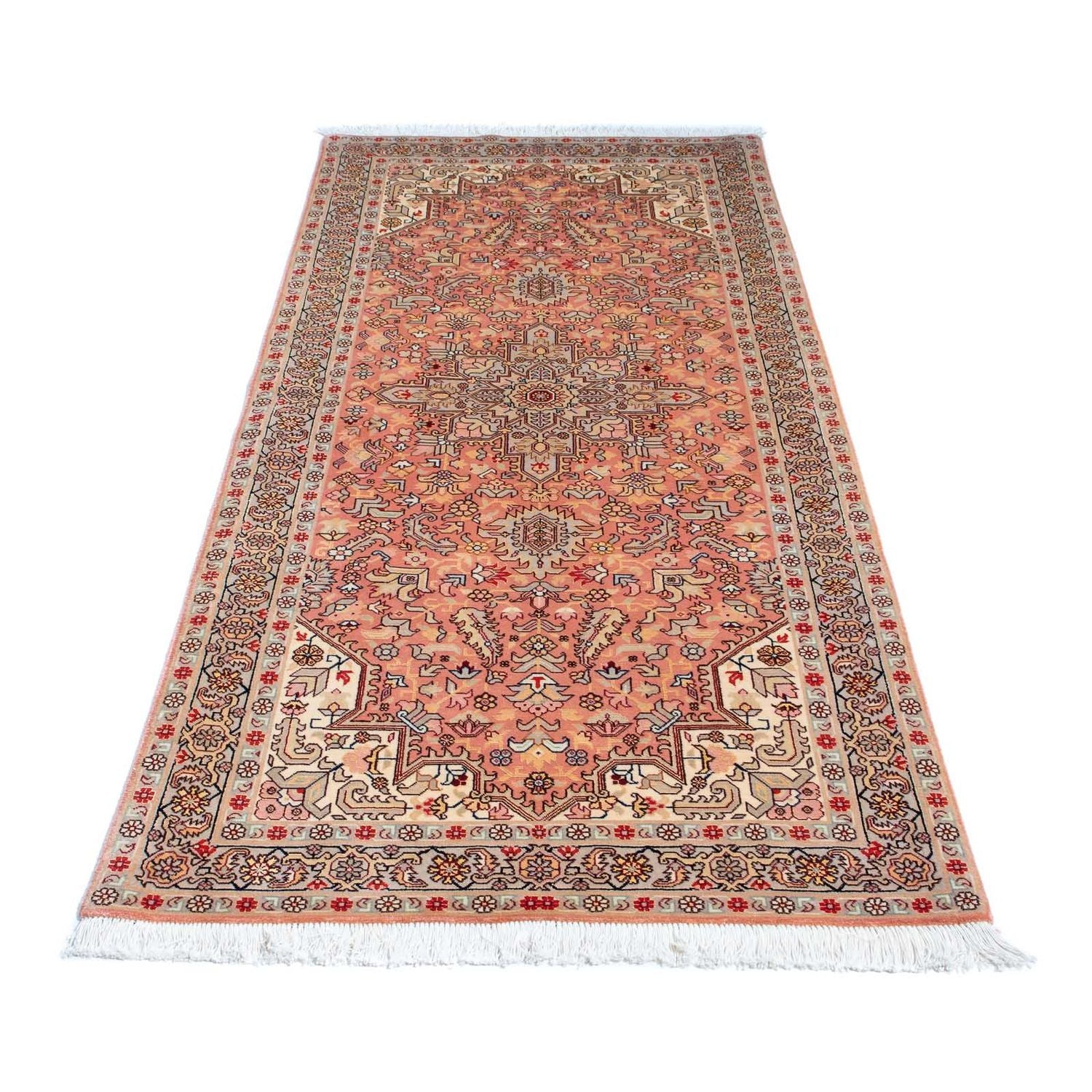 Alfombra de pasillo Alfombra Persa - Tabriz - Real - 206 x 82 cm - multicolor
