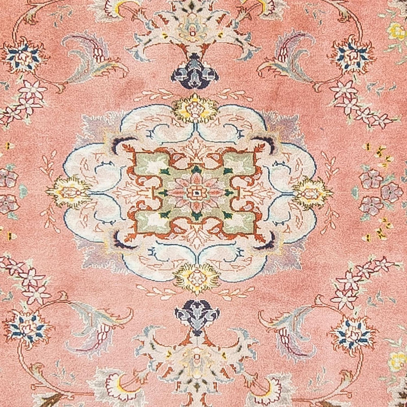 Alfombra de pasillo Alfombra Persa - Tabriz - Real - 389 x 93 cm - rojo claro