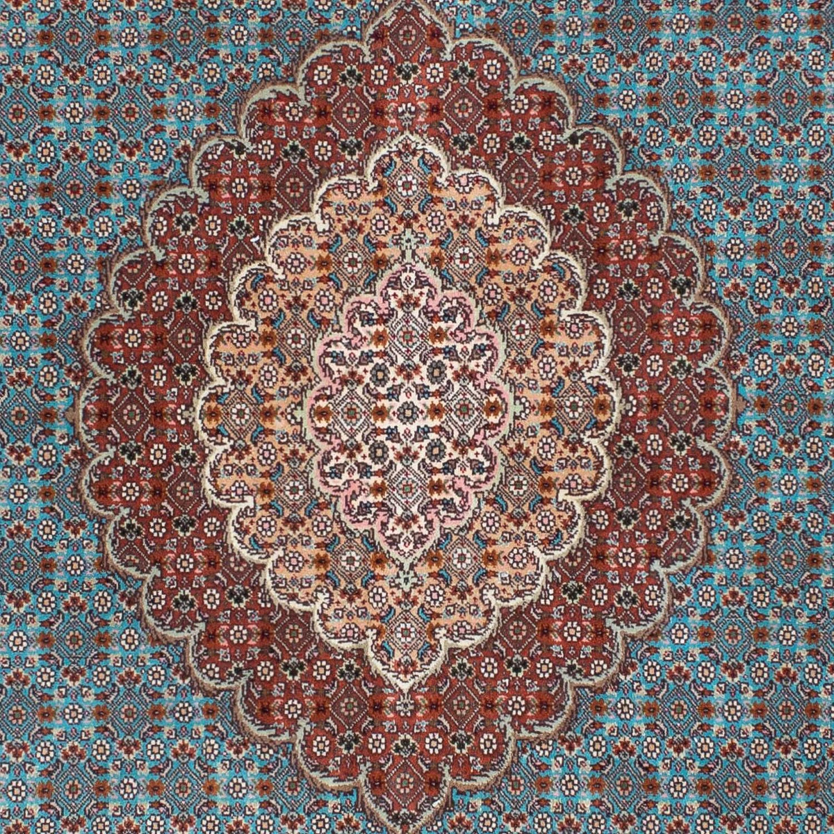 Alfombra persa - Tabriz - 204 x 151 cm - azul