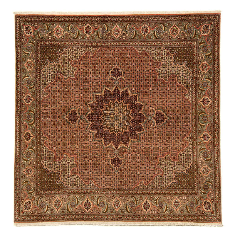 Alfombra persa - Tabriz cuadrado  - 206 x 206 cm - marrón