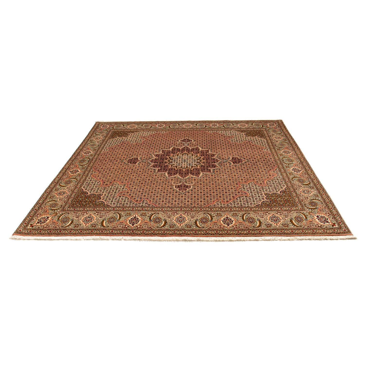 Alfombra persa - Tabriz cuadrado  - 206 x 206 cm - marrón