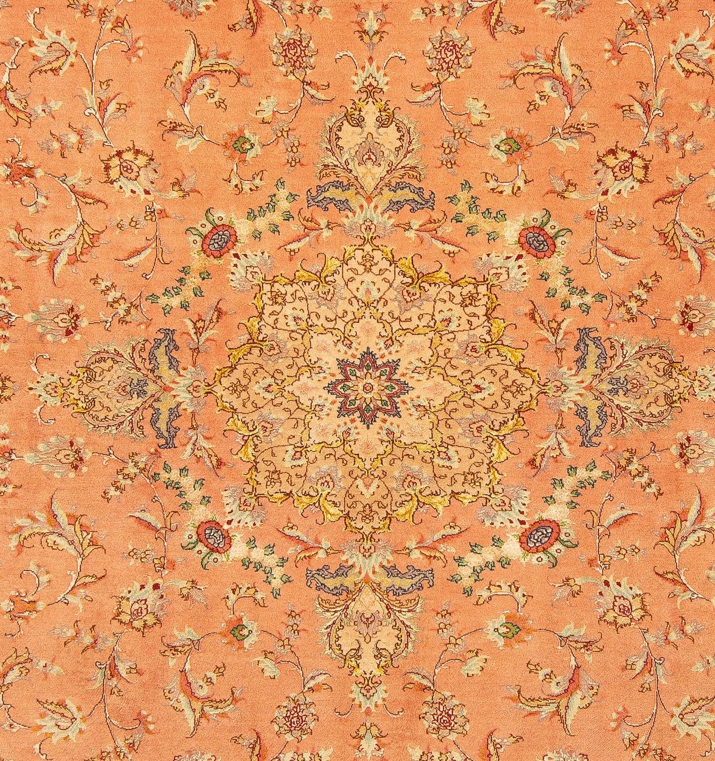 Alfombra Persa - Tabriz - Real cuadrado  - 204 x 192 cm - rojo claro