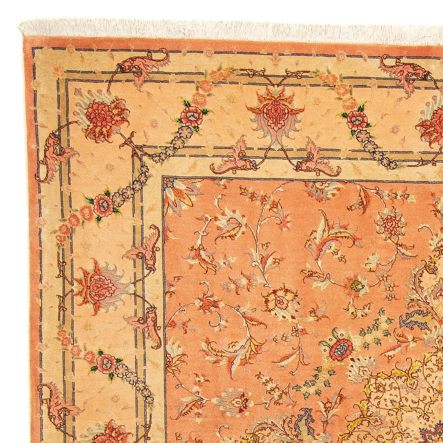 Alfombra Persa - Tabriz - Real cuadrado  - 204 x 192 cm - rojo claro