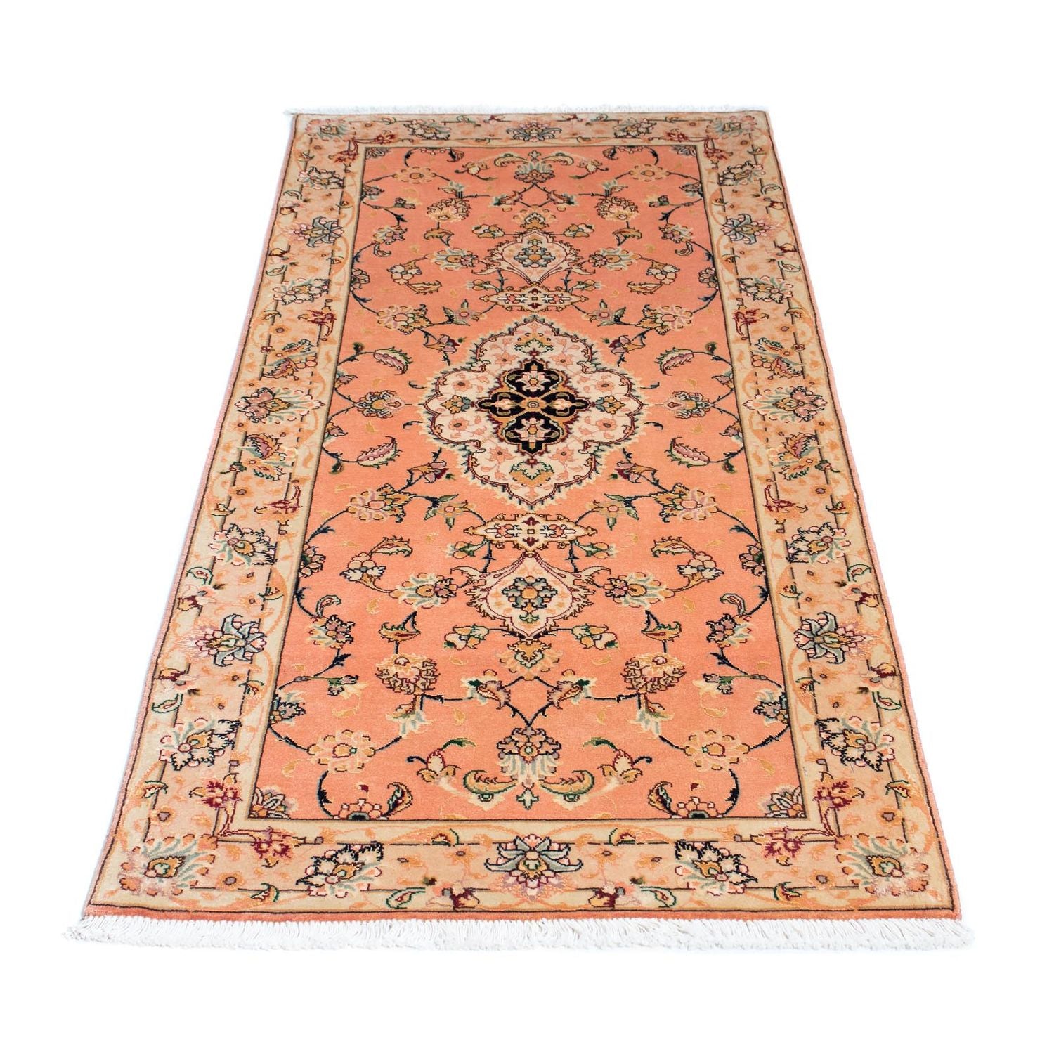 Alfombra de pasillo Alfombra Persa - Tabriz - Real - 165 x 74 cm - rojo claro