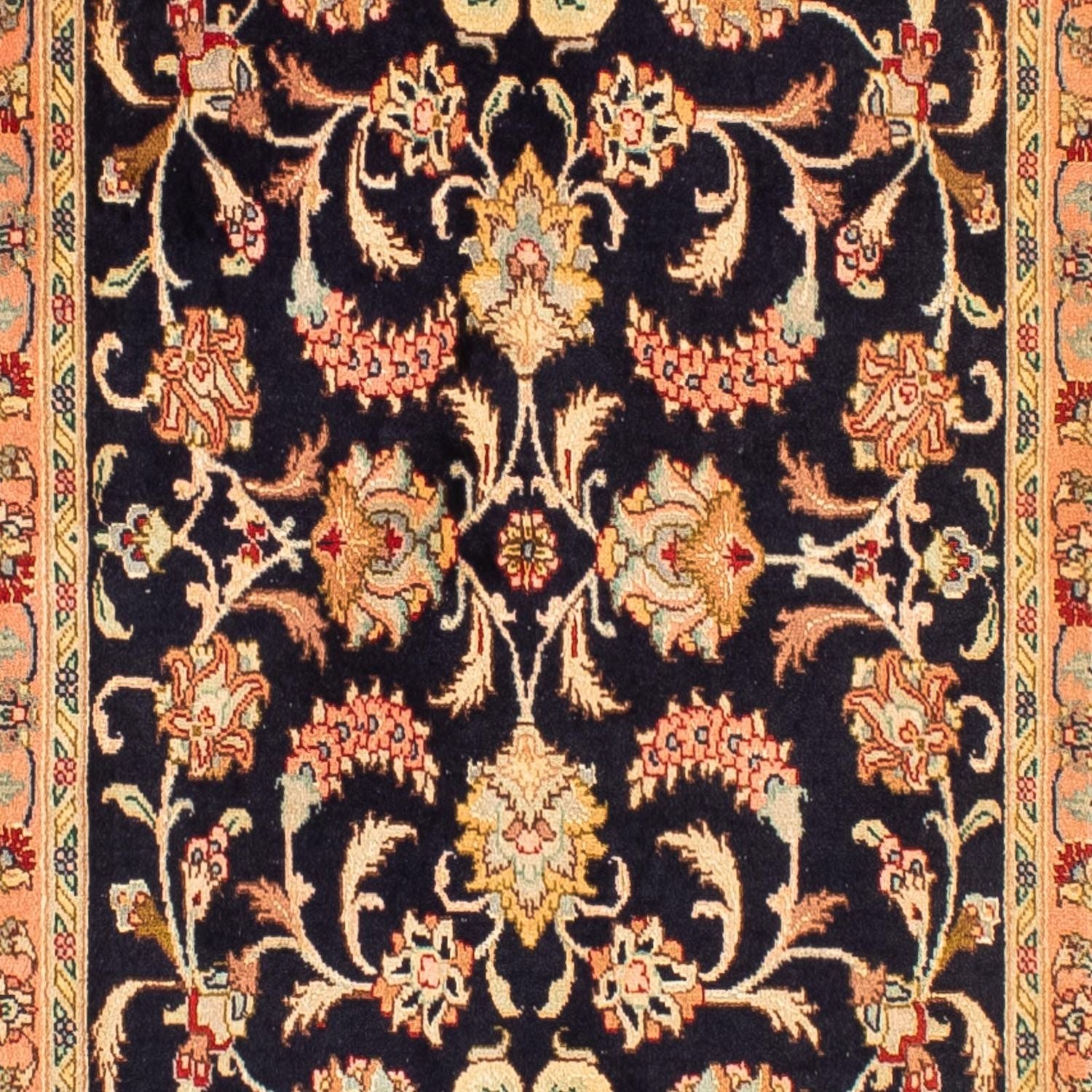 Alfombra de pasillo Alfombra Persa - Tabriz - Real - 295 x 65 cm - azul oscuro