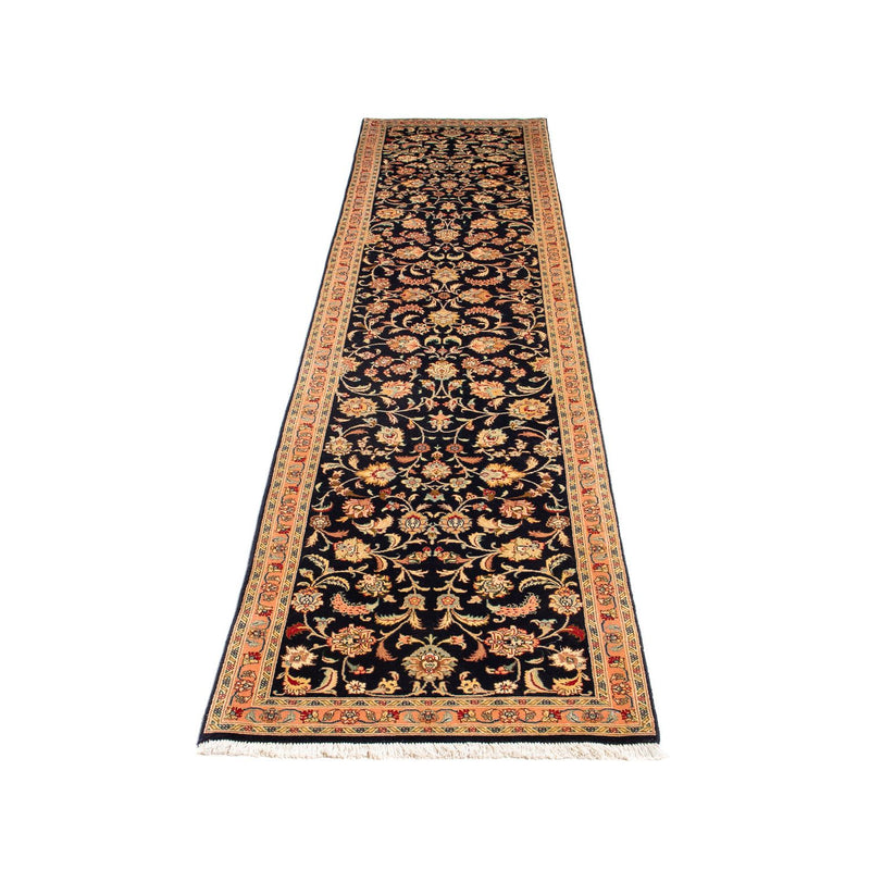 Alfombra de pasillo Alfombra Persa - Tabriz - Real - 295 x 65 cm - azul oscuro