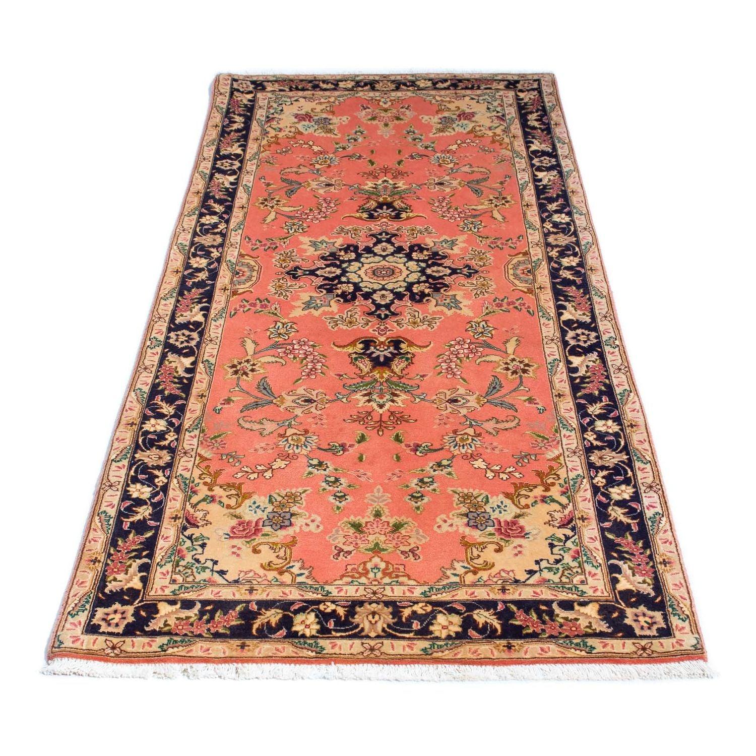 Alfombra de pasillo Alfombra Persa - Tabriz - Real - 198 x 80 cm - rojo claro