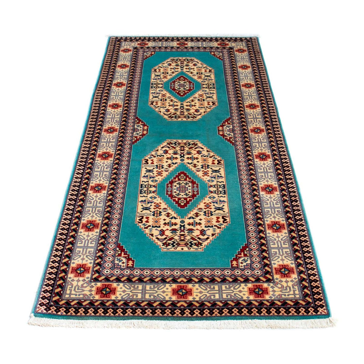 Alfombra de pasillo Alfombra Persa - Tabriz - Real - 190 x 75 cm - azul