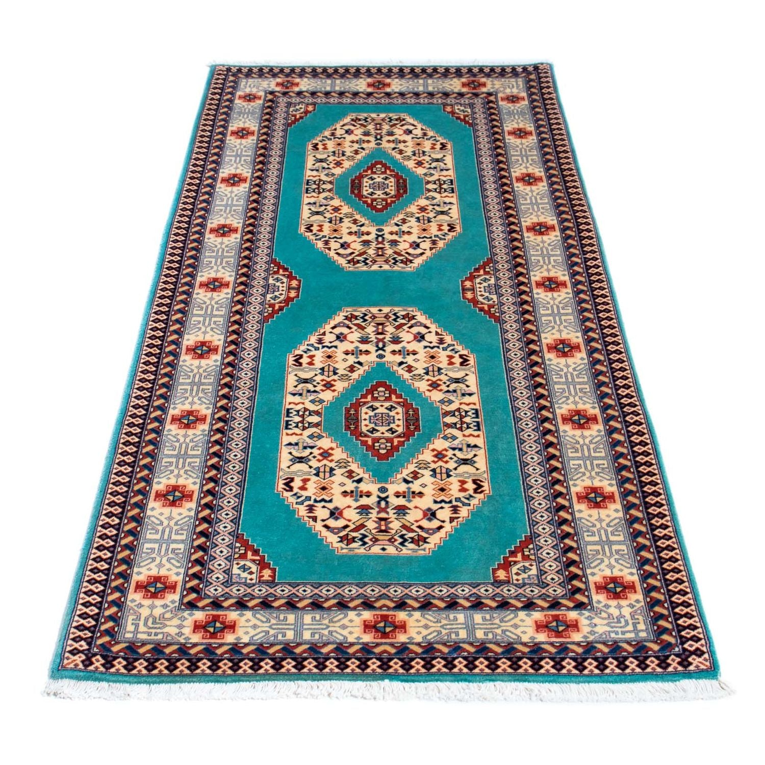 Alfombra de pasillo Alfombra Persa - Tabriz - Real - 180 x 76 cm - azul