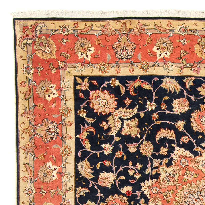 Alfombra Persa - Tabriz - Real cuadrado  - 202 x 202 cm - azul oscuro