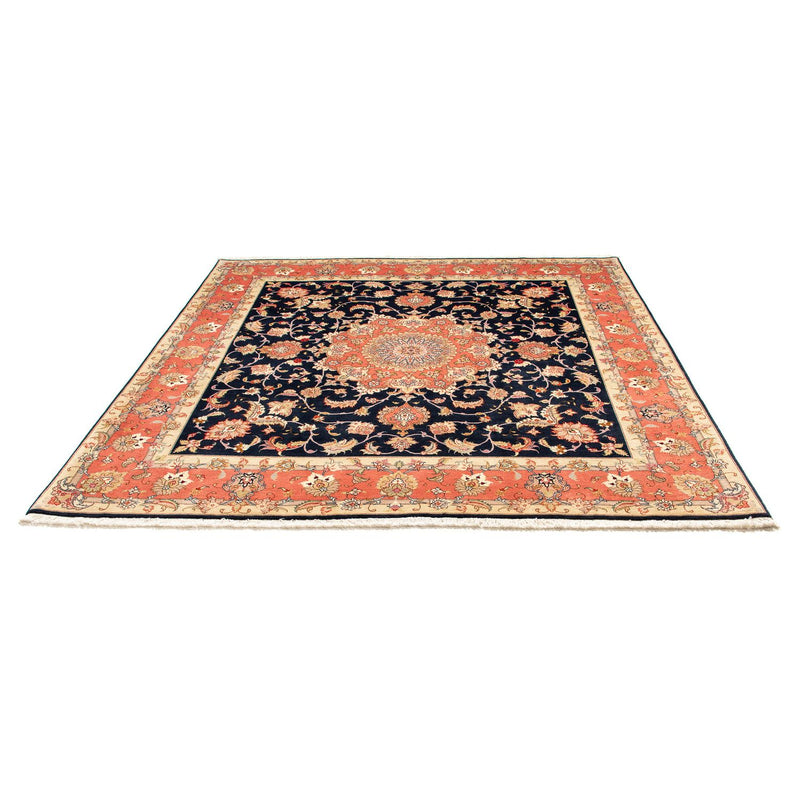 Alfombra Persa - Tabriz - Real cuadrado  - 202 x 202 cm - azul oscuro