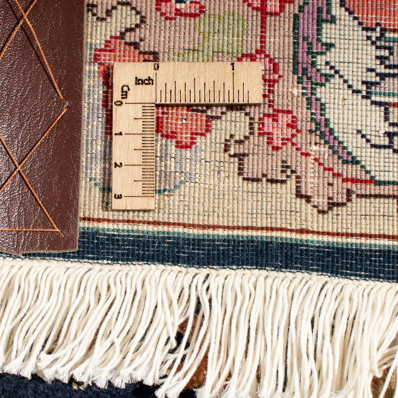 Alfombra Persa - Tabriz - Real cuadrado  - 202 x 202 cm - azul oscuro