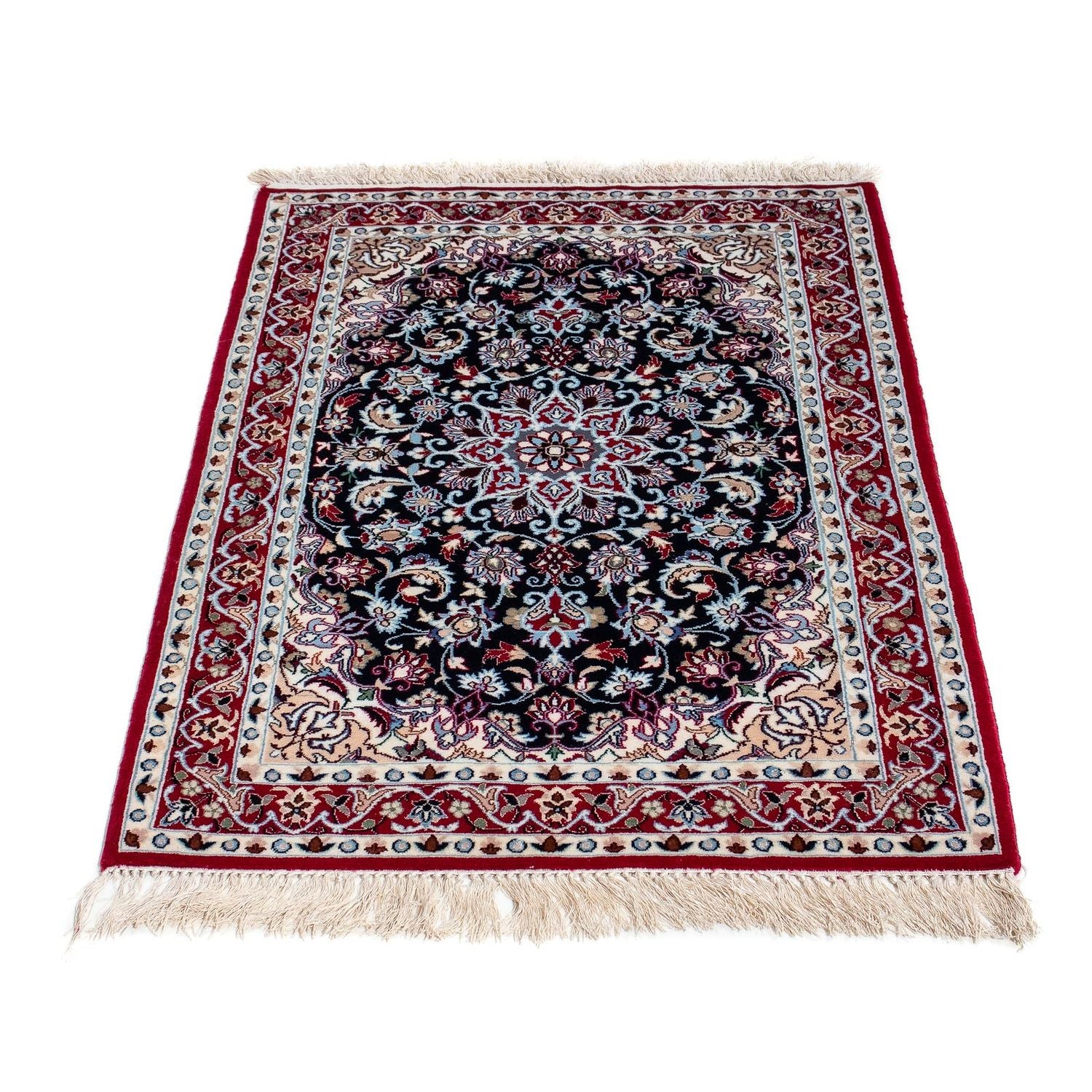 Alfombra Persa - Isfahan - Prima - 104 x 72 cm - rojo oscuro