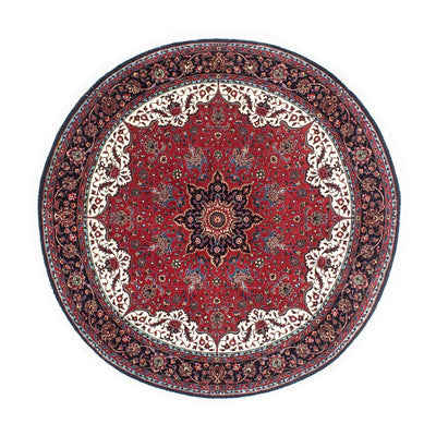 Alfombra persa - Bidjar redondo  - 150 x 150 cm - rojo oscuro