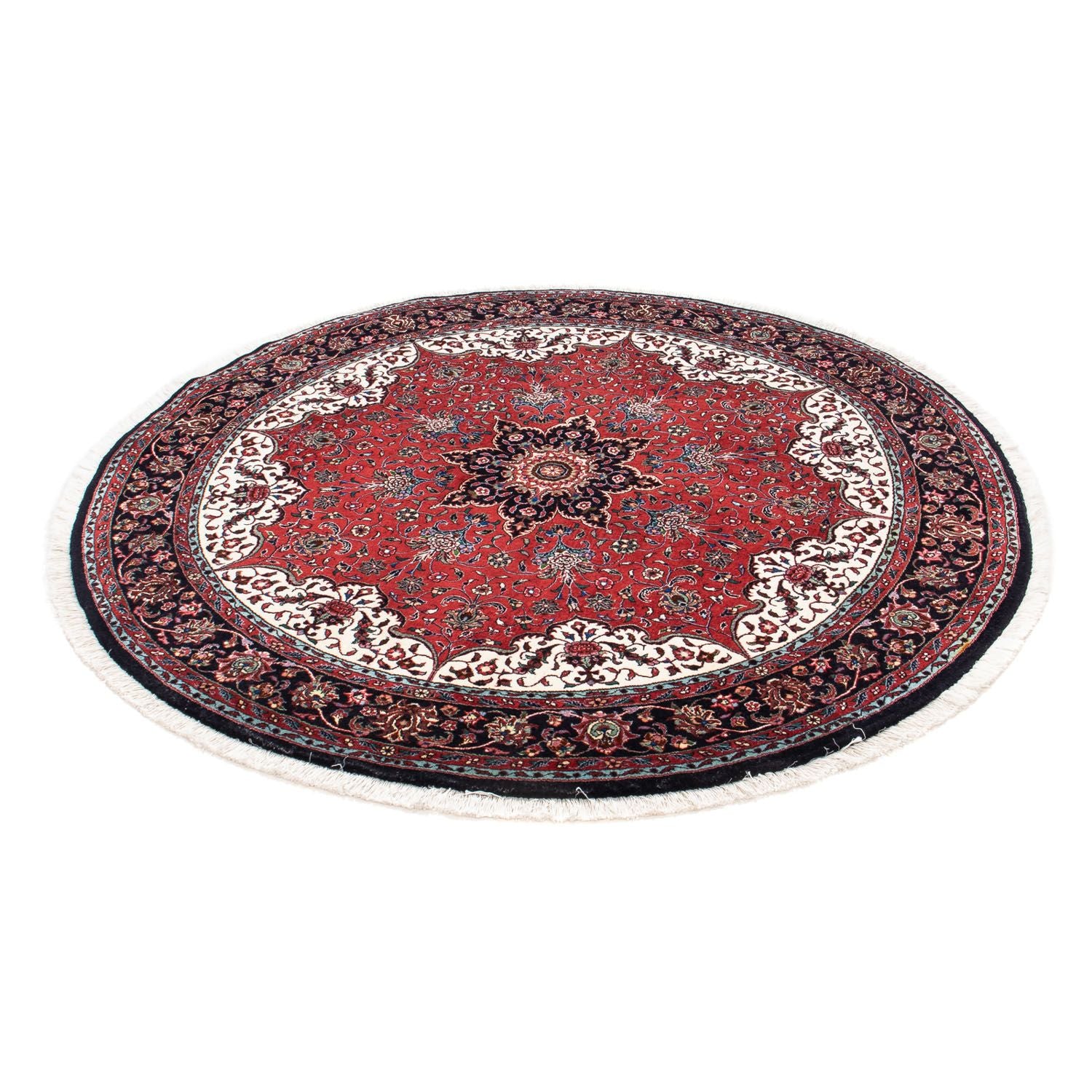 Alfombra persa - Bidjar redondo  - 150 x 150 cm - rojo oscuro