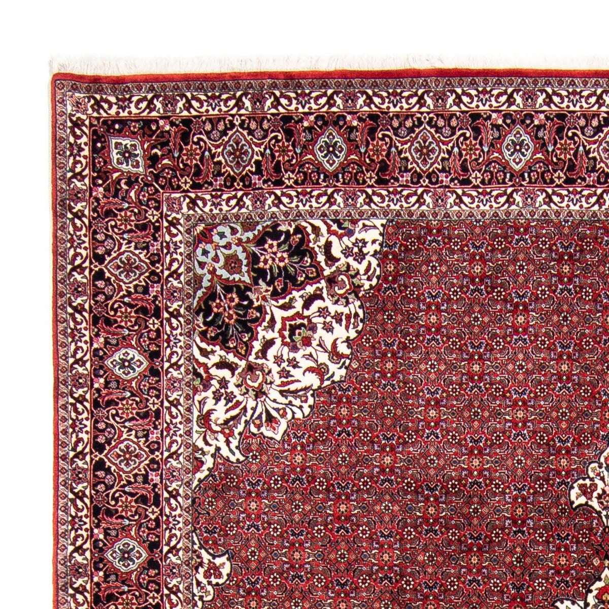 Alfombra persa - Bidjar - 343 x 260 cm - rojo oscuro