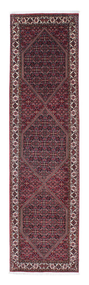 Alfombra de pasillo Alfombra persa - Bidjar - 310 x 82 cm - rojo claro