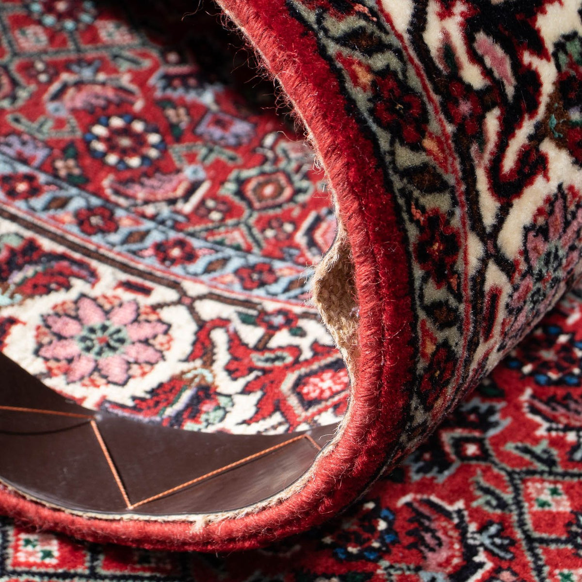 Alfombra de pasillo Alfombra persa - Bidjar - 310 x 82 cm - rojo claro