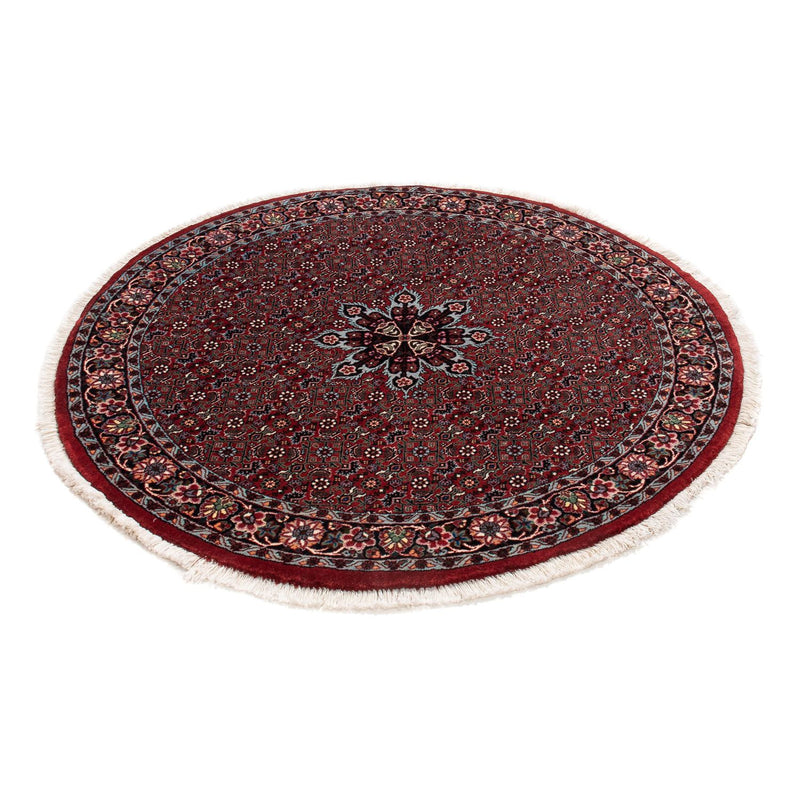Alfombra persa - Bidjar redondo  - 120 x 120 cm - rojo oscuro