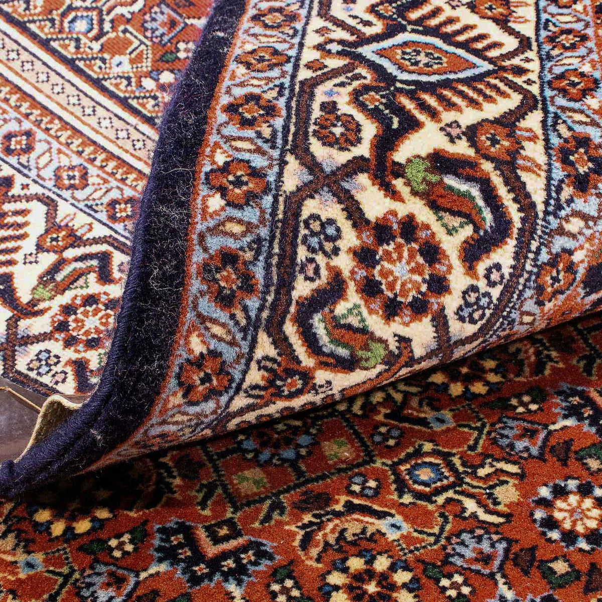 Alfombra persa - Bidjar - 170 x 117 cm - azul oscuro