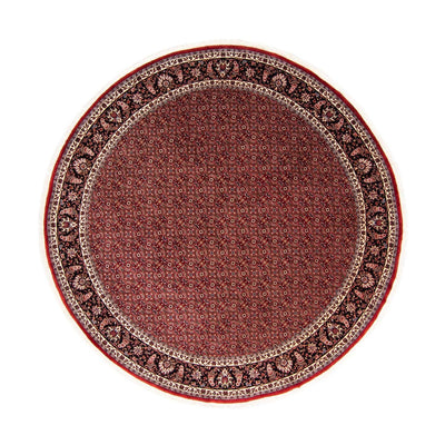 Alfombra persa - Bidjar redondo  - 250 x 250 cm - rojo oscuro
