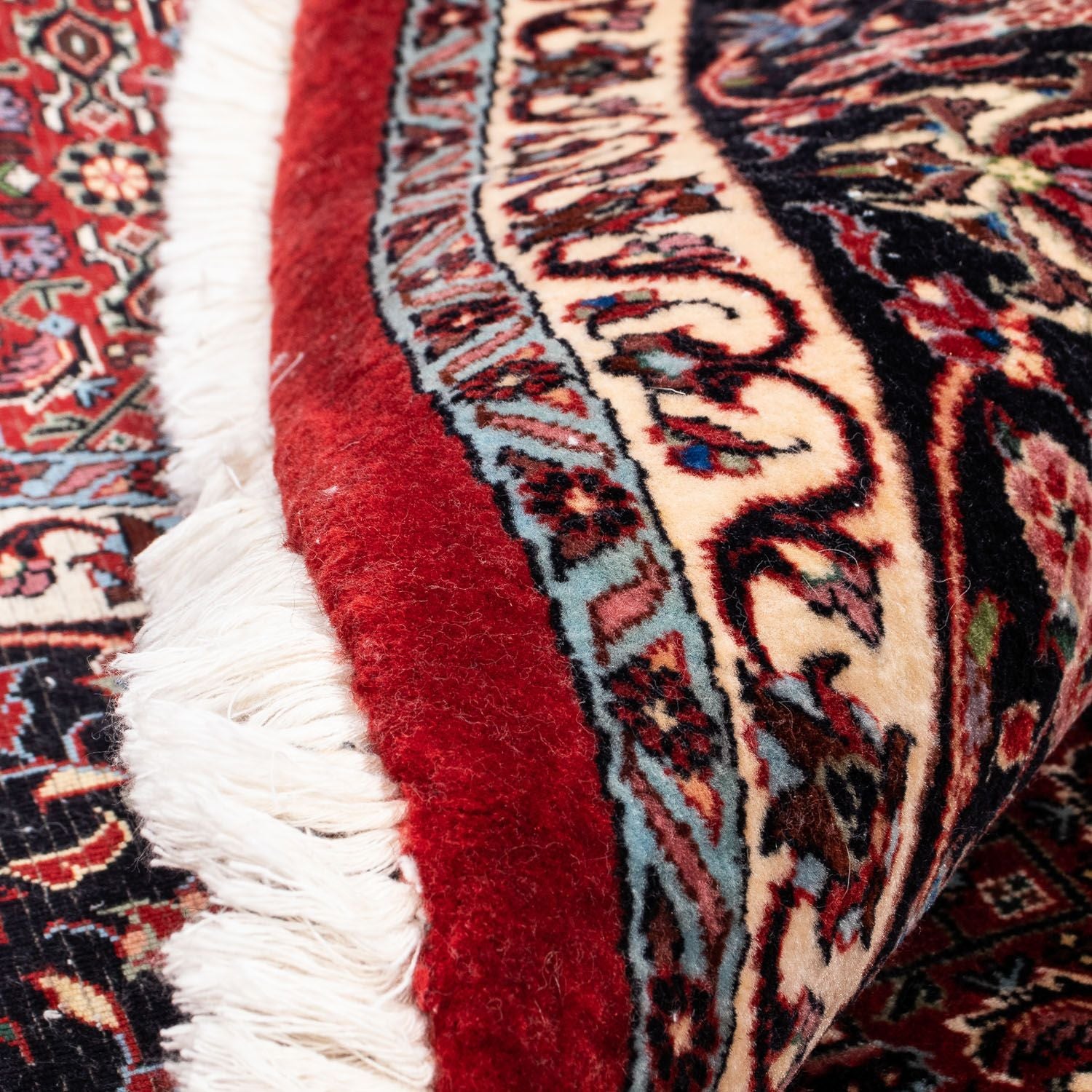 Alfombra persa - Bidjar redondo  - 250 x 250 cm - rojo oscuro