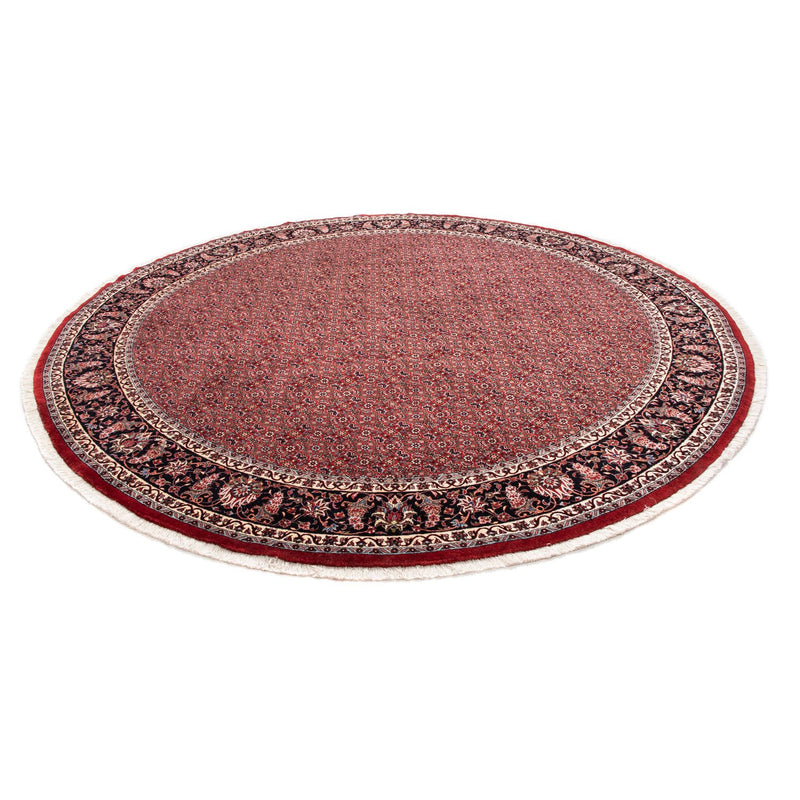 Alfombra persa - Bidjar redondo  - 250 x 250 cm - rojo oscuro