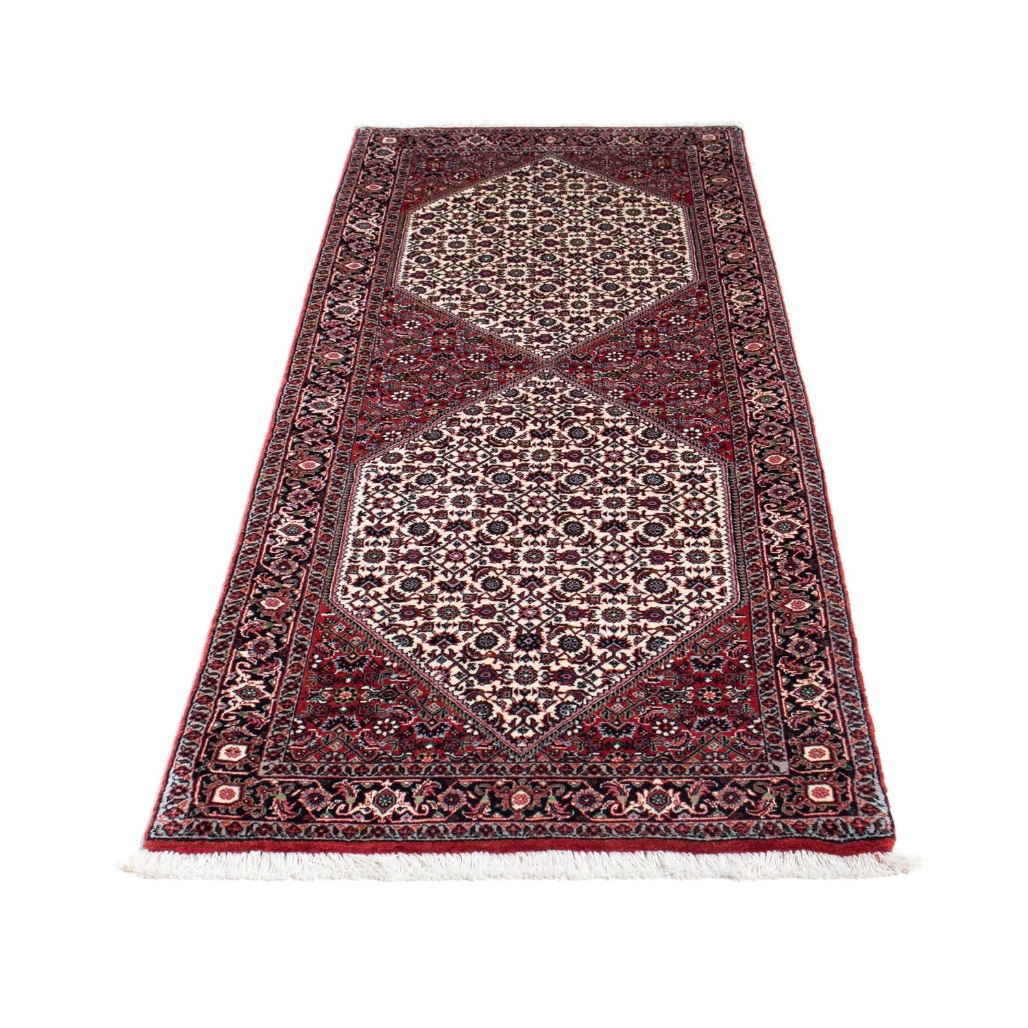 Alfombra de pasillo Alfombra persa - Bidjar - 202 x 74 cm - rojo