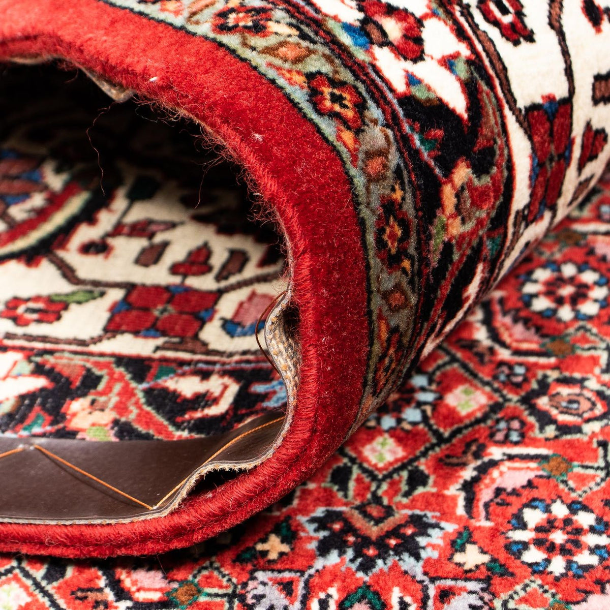 Alfombra persa - Bidjar - 398 x 299 cm - rojo oscuro