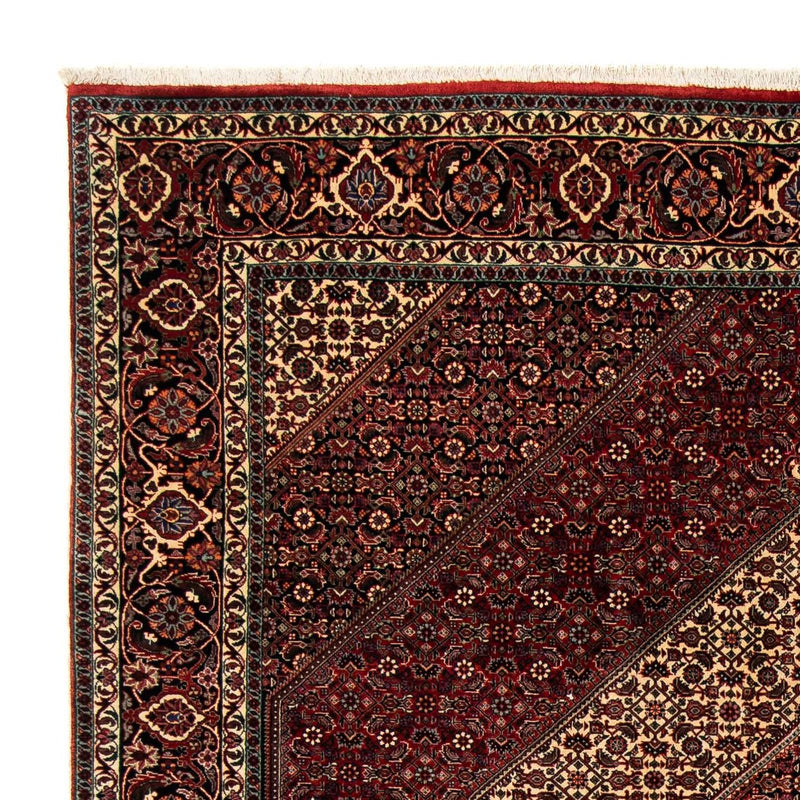Alfombra persa - Bidjar - 238 x 196 cm - rojo oscuro