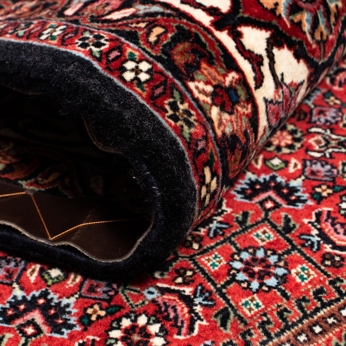 Alfombra persa - Bidjar - 263 x 204 cm - rojo oscuro