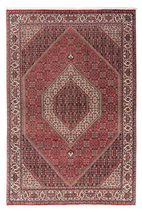 Alfombra persa - Bidjar - 254 x 171 cm - rojo oscuro