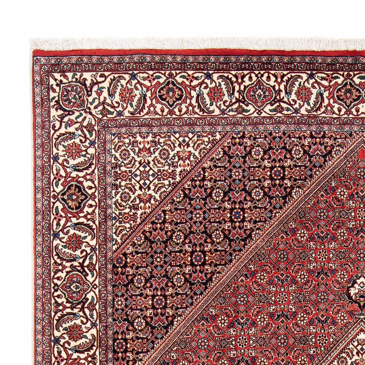 Alfombra persa - Bidjar - 254 x 171 cm - rojo oscuro