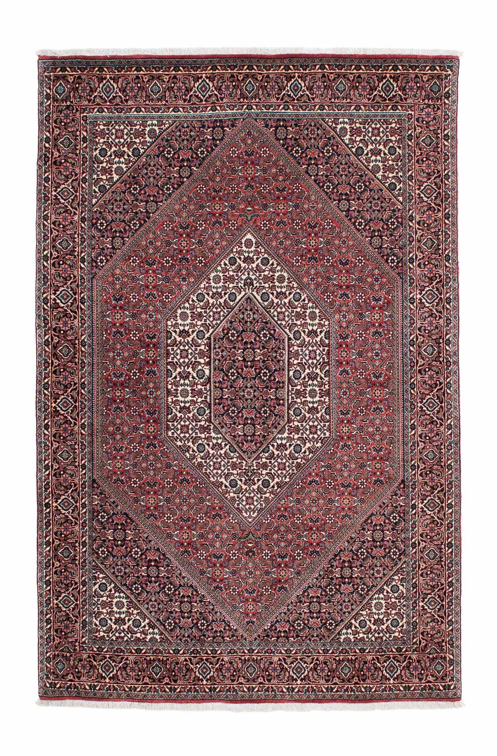 Alfombra persa - Bidjar - 206 x 132 cm - rojo claro