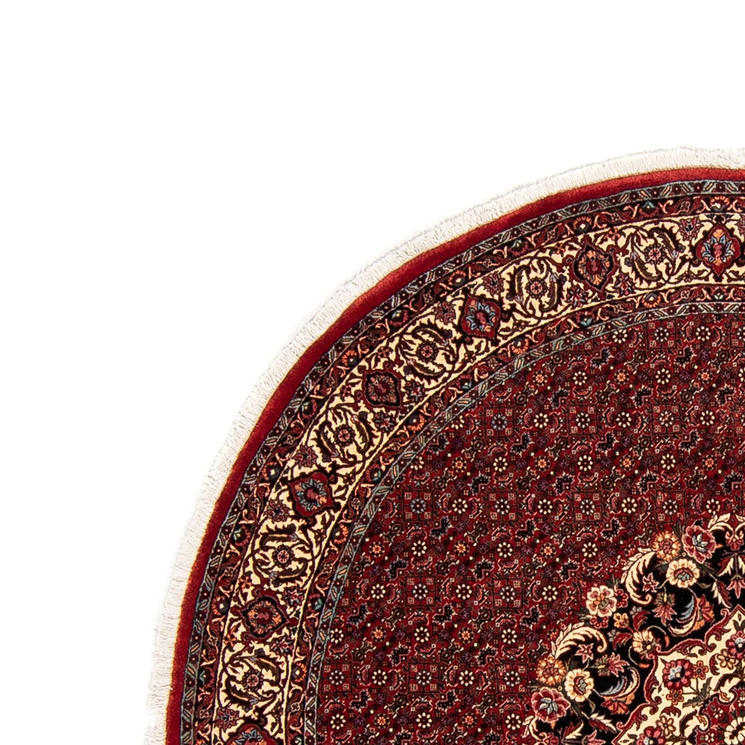 Alfombra persa - Bidjar redondo  - 205 x 205 cm - rojo oscuro