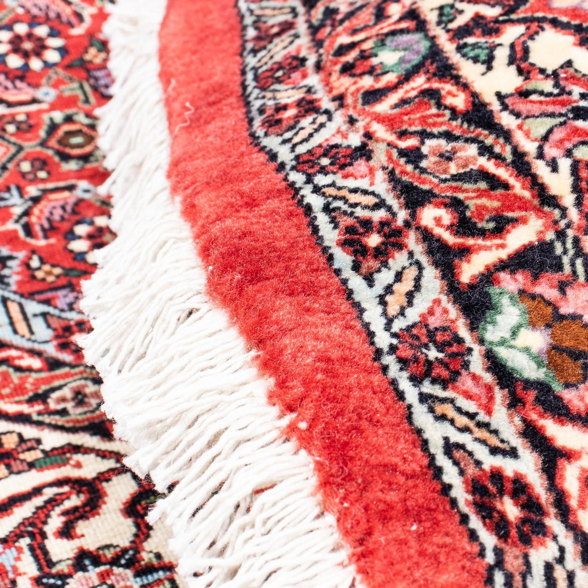 Alfombra persa - Bidjar redondo  - 205 x 205 cm - rojo oscuro