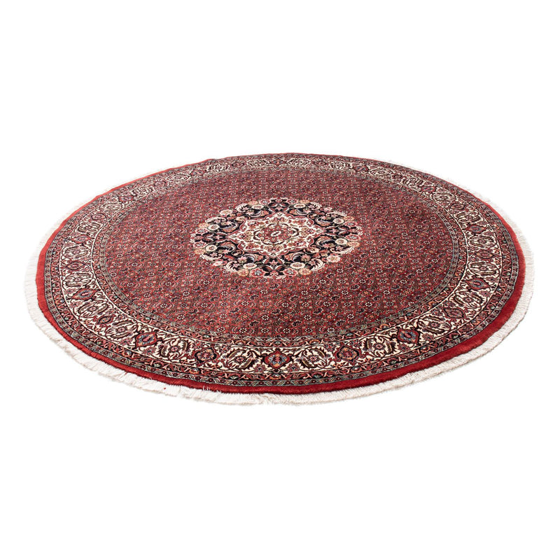 Alfombra persa - Bidjar redondo  - 205 x 205 cm - rojo oscuro