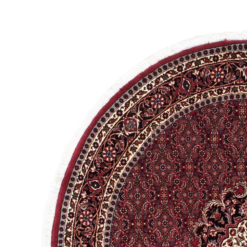 Alfombra persa - Bidjar redondo  - 154 x 154 cm - rojo oscuro