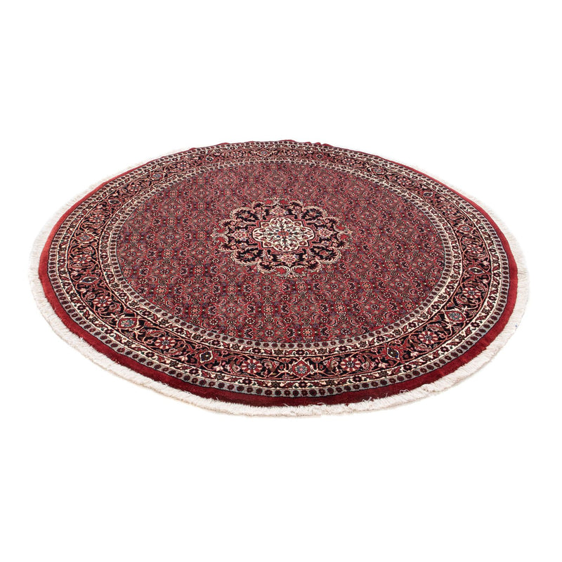 Alfombra persa - Bidjar redondo  - 154 x 154 cm - rojo oscuro
